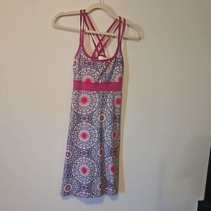💜💕Lola Pink & Purple Print Cross-back Summer Sport Dress Size Small💜💕